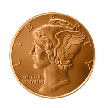 1 oz (31.10 g) varinė moneta Mercury Dime, JAV mix metai
